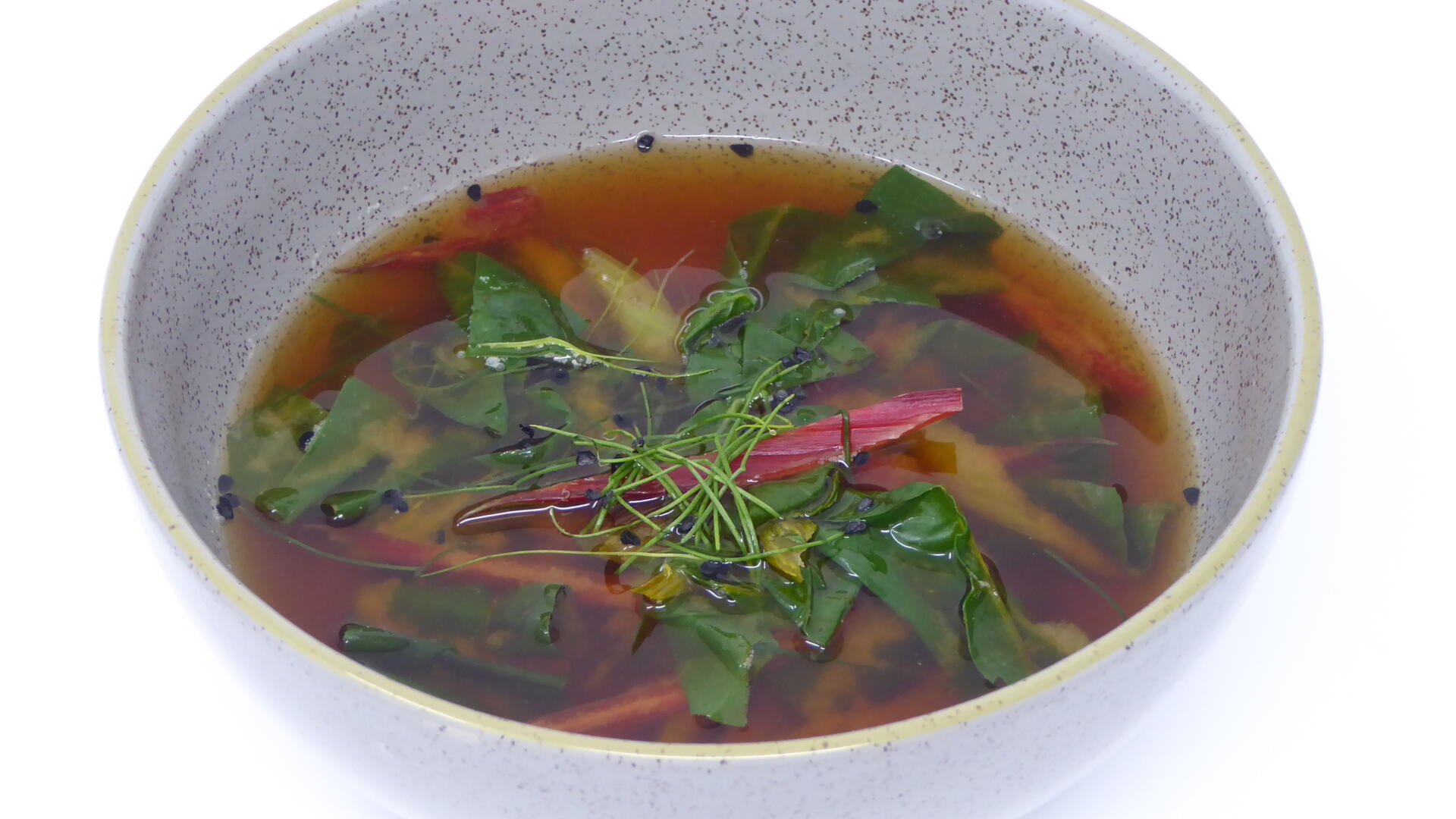 Swiss chard miso soup - Koppert Cress