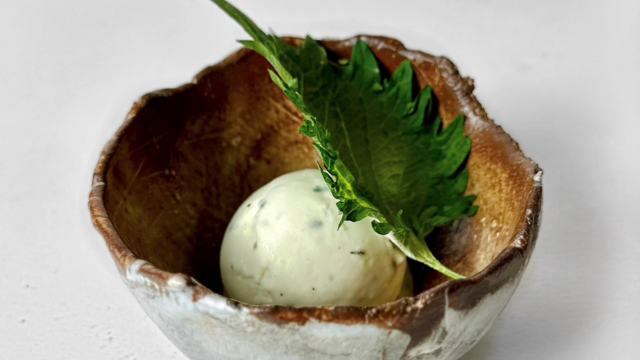 Shiso Leaves Green and Kaffir Lime Ice Cream