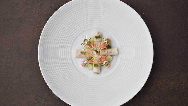 King crab, kohlrabi, Moai Caviar, crab cream