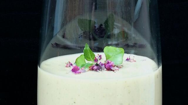 Banana Smoothie with Sechuan Cress