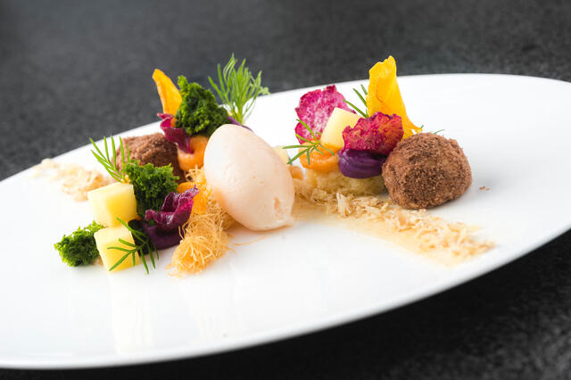Quince, sweet potato, Paztizz Tops, walnut