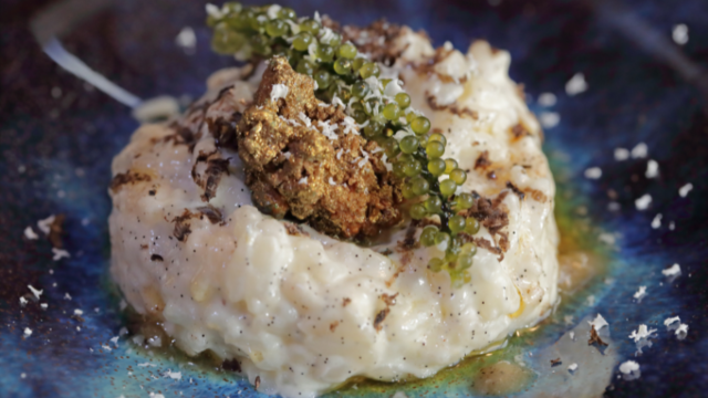 Risotto met de drie zwarte heerlijkheden