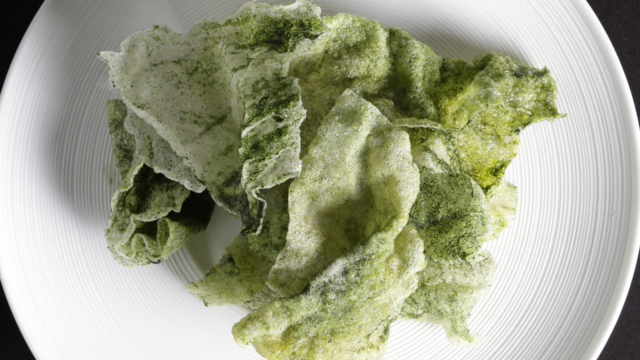 Crackers Di Carta Di Riso Con Algae Powder Emerald