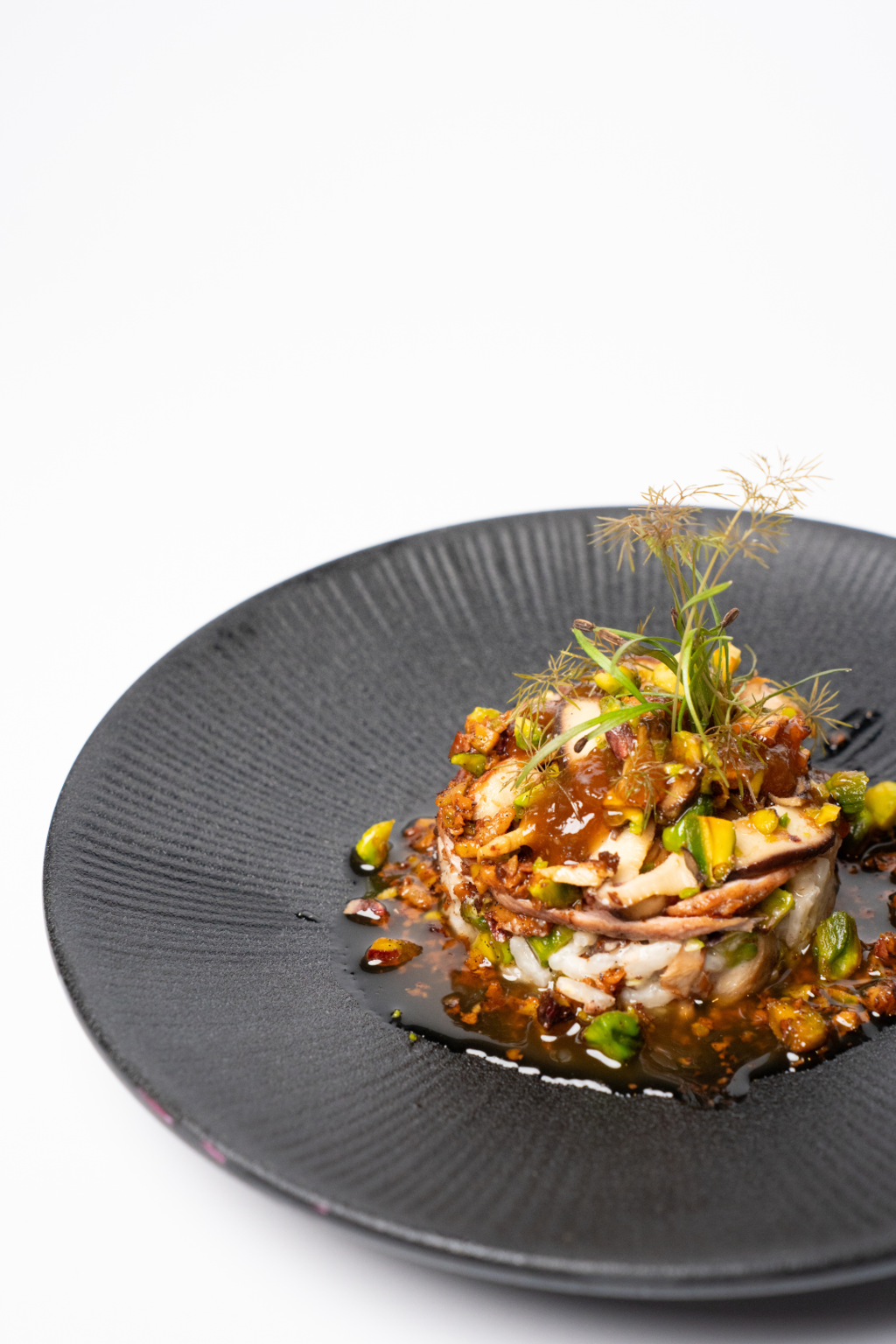 Quail Risotto Risotto, Quail, Mushrooms, Pistachio and Olympia Cress - Koppert Cress