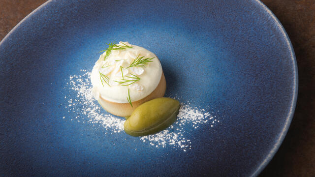 Garden cake, Jasmine Blossom, pine sorbet