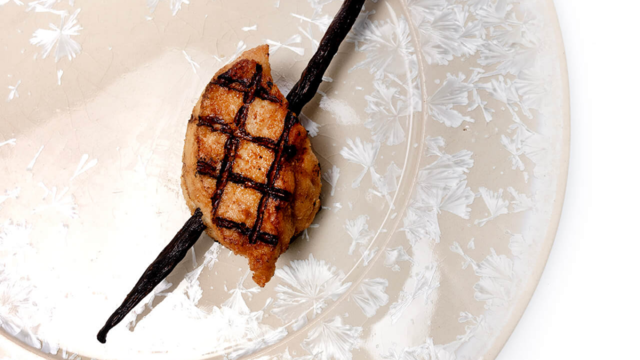 Veal sweetbread with vanilla from the konro grill