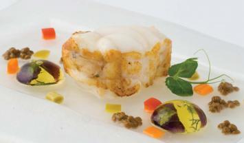 Monkfish with Mussel Lentils