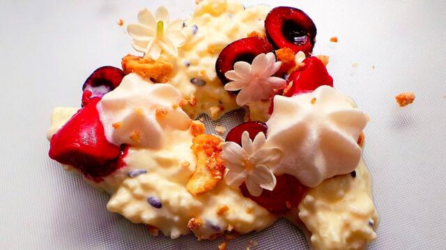 Coconut rice, cashew, cherry, Jasmine Blossom