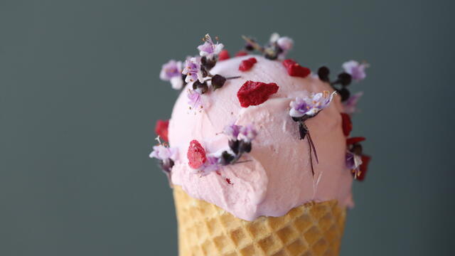 Ruby chocolate ice cream with Zallotti Blossom