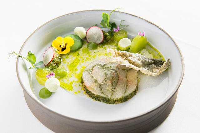 Local trout with dill and cucumber
