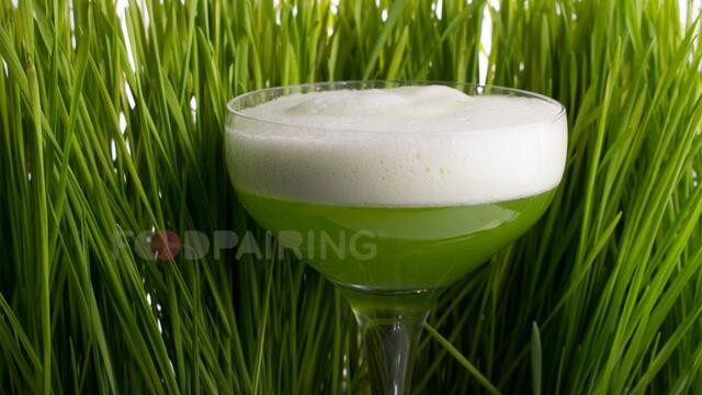 The Green Dutch Lady cocktail with Wheat Grass