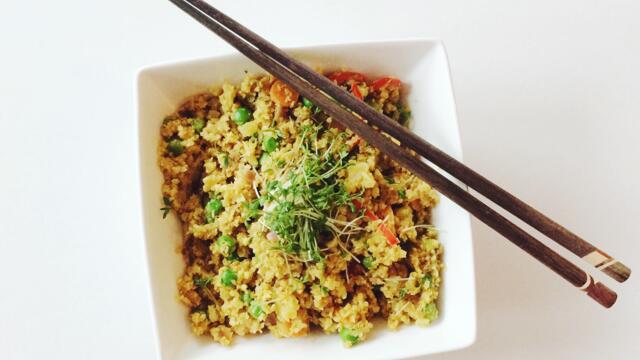 Cauliflower Rice with Garden Cress