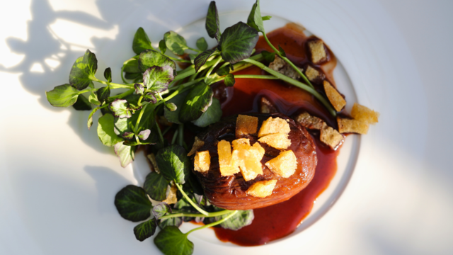 Braised Kiwi with Hippo Tops