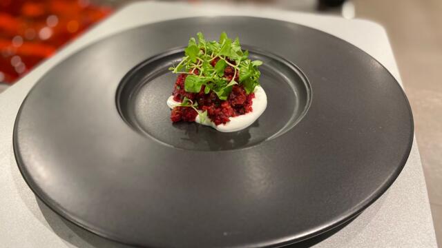 Tartaar van gebakken groenten met Sechuan Cress