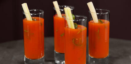 Bloody Mary et Borage Cress croquant