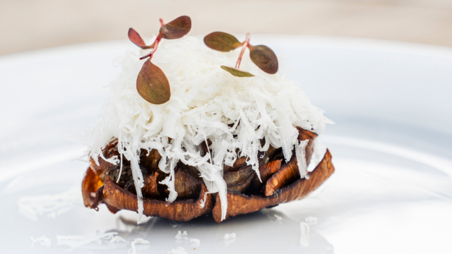 Fried artichoke, Adji Cress and cheese