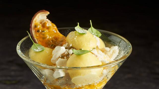 Passion fruit dessert