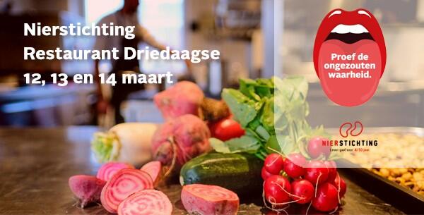 Proef de ongezouten waarheid tijdens Nierstichting Restaurant Driedaagse