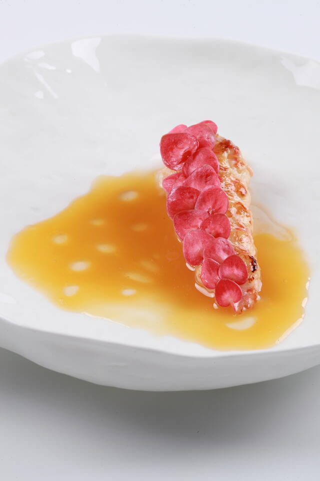 Langoustine, Apple Blossom, lavender