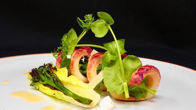 Jeune brocoli et Salad Pea torsade